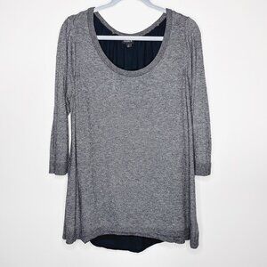 Torrid Grey Knit Sweater with Lace-Up Back‎ Detail Size 1 Heathered Grey